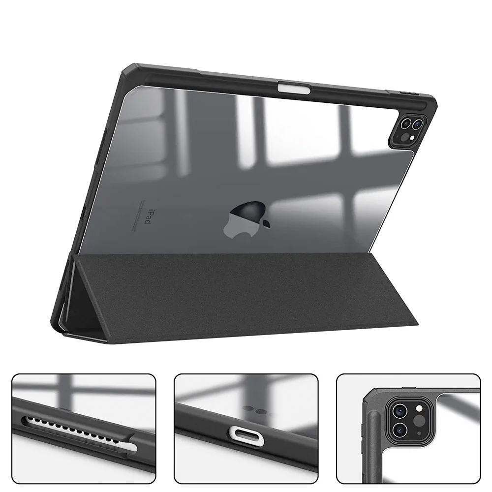 FC-iPad-PR9 | iPad Pro 12.9 ( 5th / 6th Gen. ) 2021 / 2022 | Smart Magnetic Folio Cover with Tri-Fold Stand - Image 4
