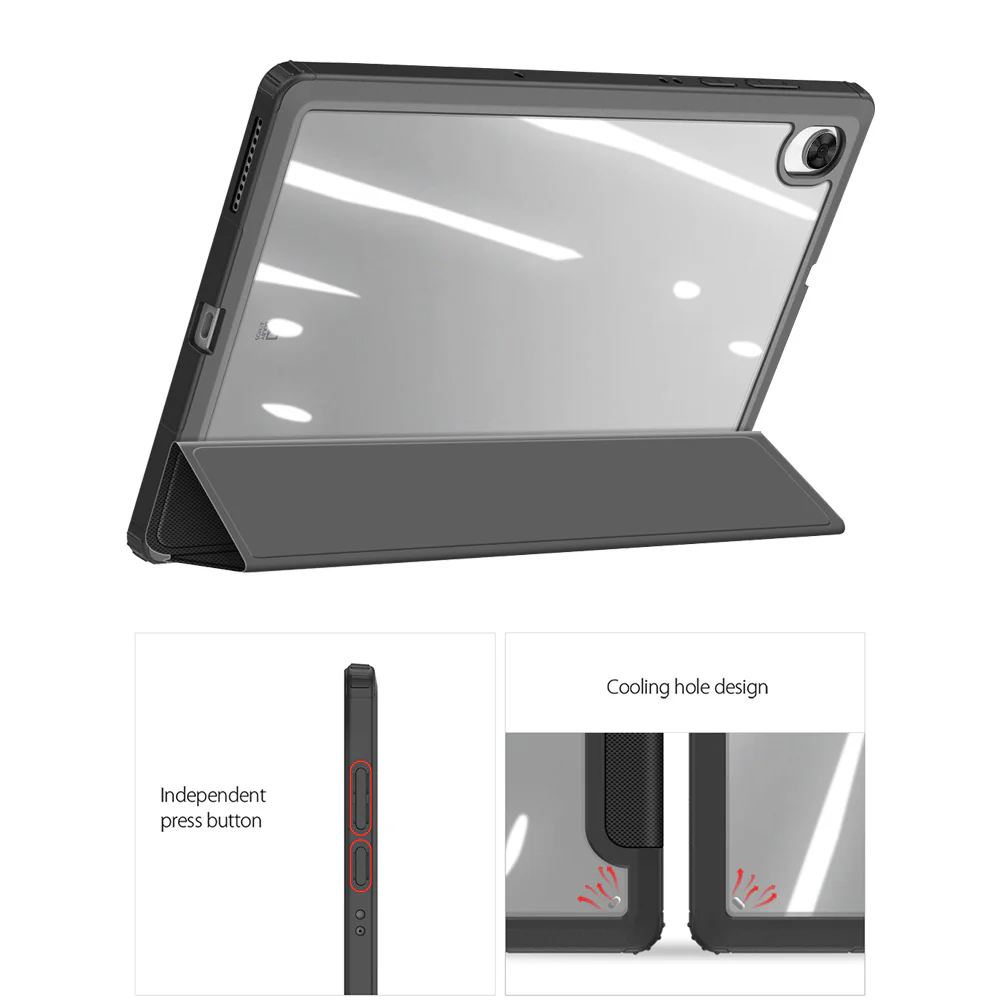 FC-LN-M10PL | Lenovo Tab M10 Plus TB-X606 | Smart Magnetic Folio Cover with Tri-Fold Stand - Image 3