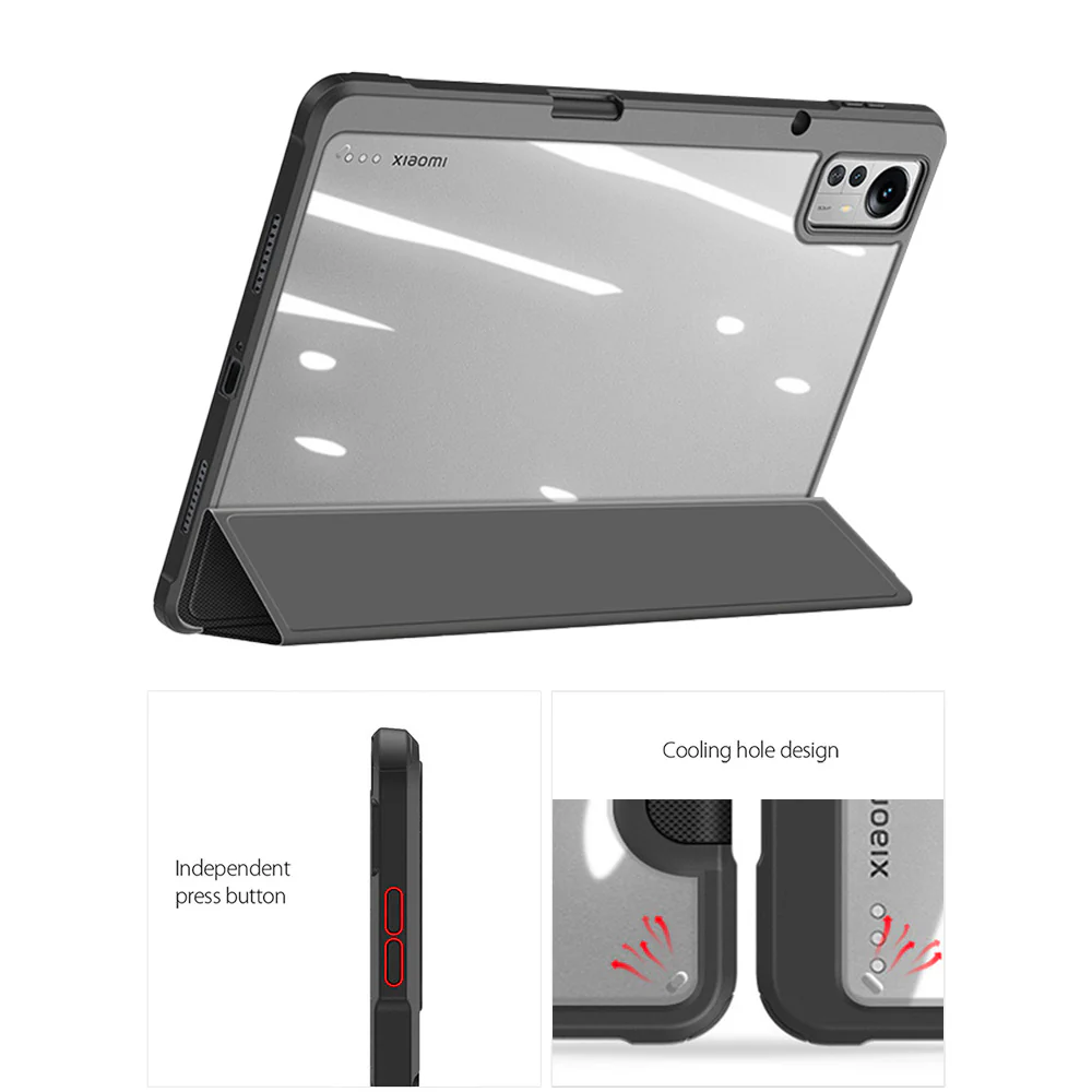 FC-Mi-PAD5P | Xiaomi Mi Pad 5 Pro 12.4" | Smart Magnetic Folio Cover with Tri-Fold Stand - Image 3