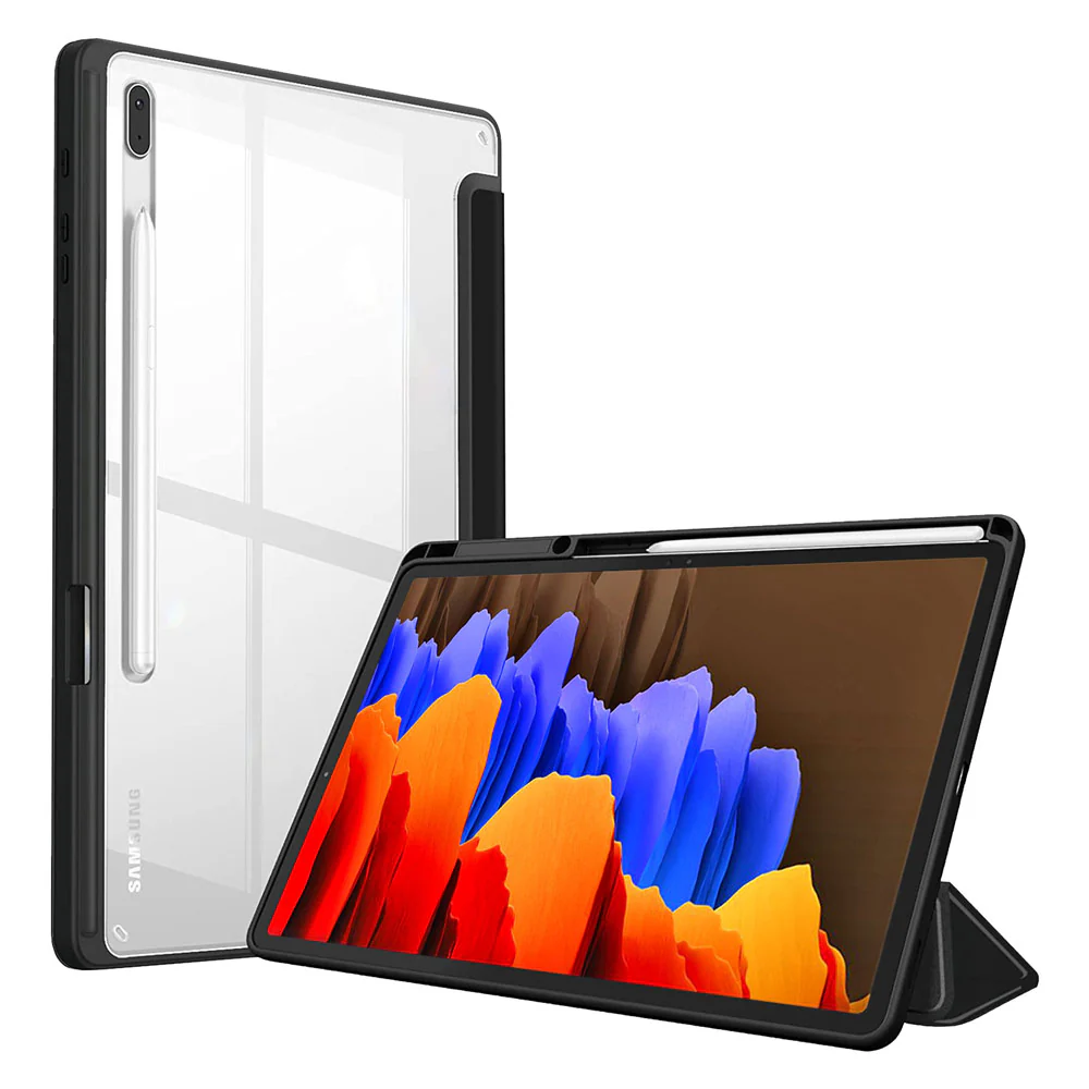 FC-SS-T970 | Samsung Galaxy Tab S7 Plus S7+ SM-T970 / T975 / T976B | Smart Magnetic Folio Cover with Tri-Fold Stand