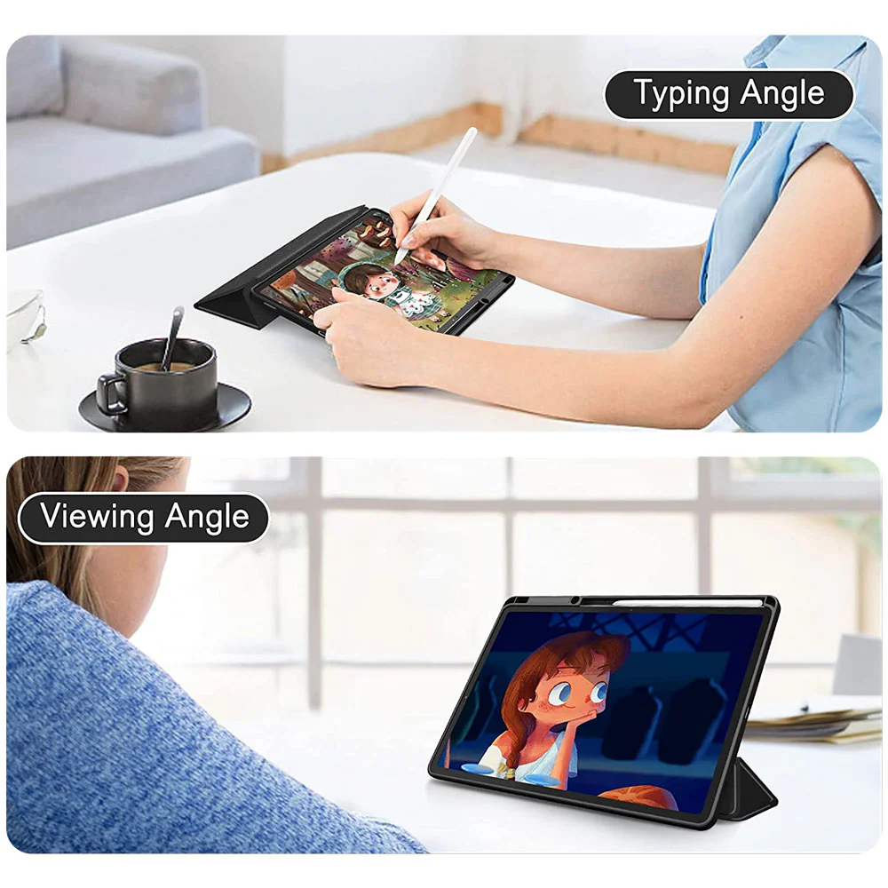 FC-SS-T970 | Samsung Galaxy Tab S7 Plus S7+ SM-T970 / T975 / T976B | Smart Magnetic Folio Cover with Tri-Fold Stand - Image 7