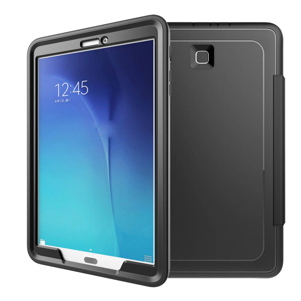 FCN-T560 | Galaxy Tab E 9.6 T560 T561 US Version | Heavy Duty Hybrid Anti Shock Case With Synthetic Leather Stand - Image 3