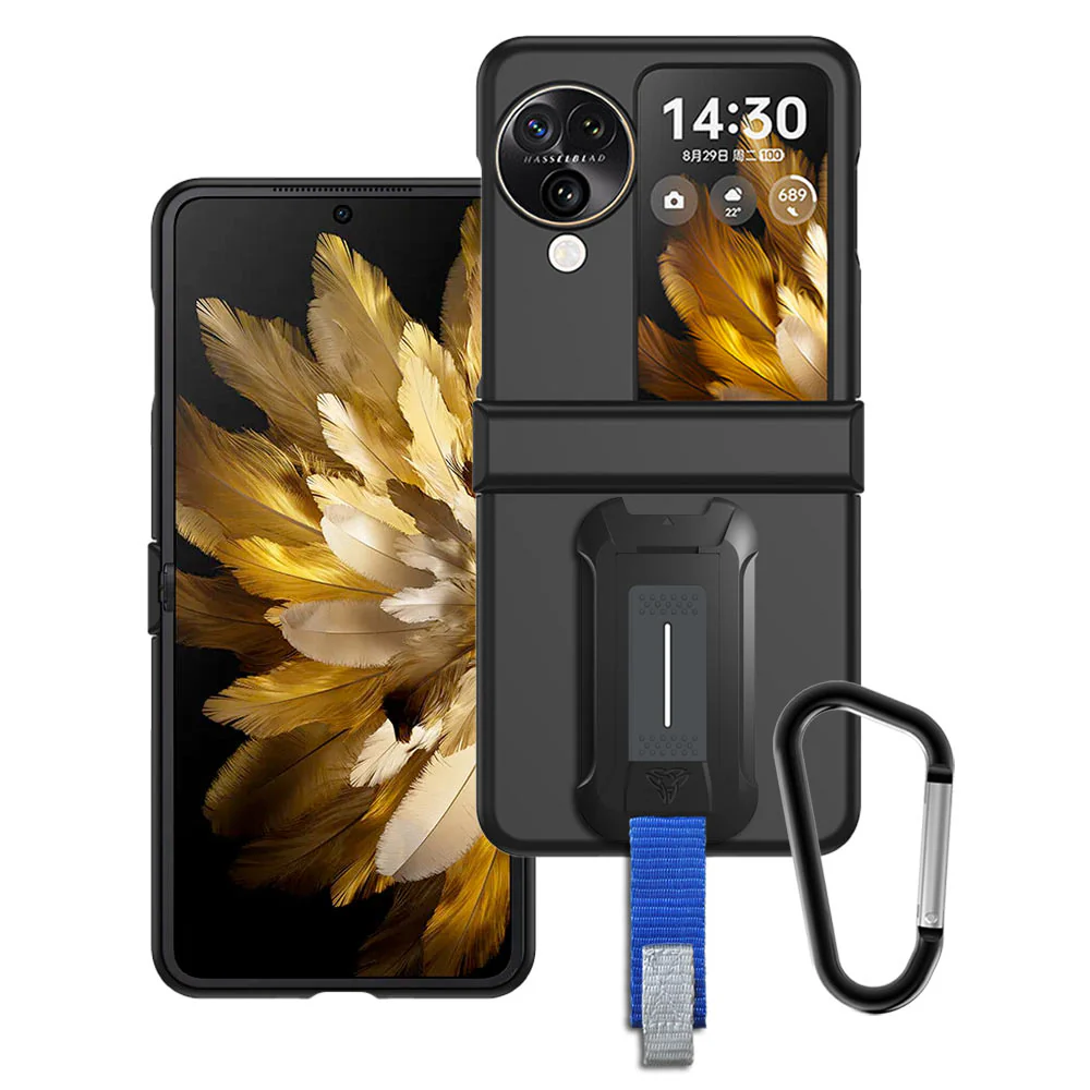 FDX-OP23-FN3F | OPPO Find N3 Flip Case | Hard PC Shockproof Case w/ KEY Mount & Carabiner
