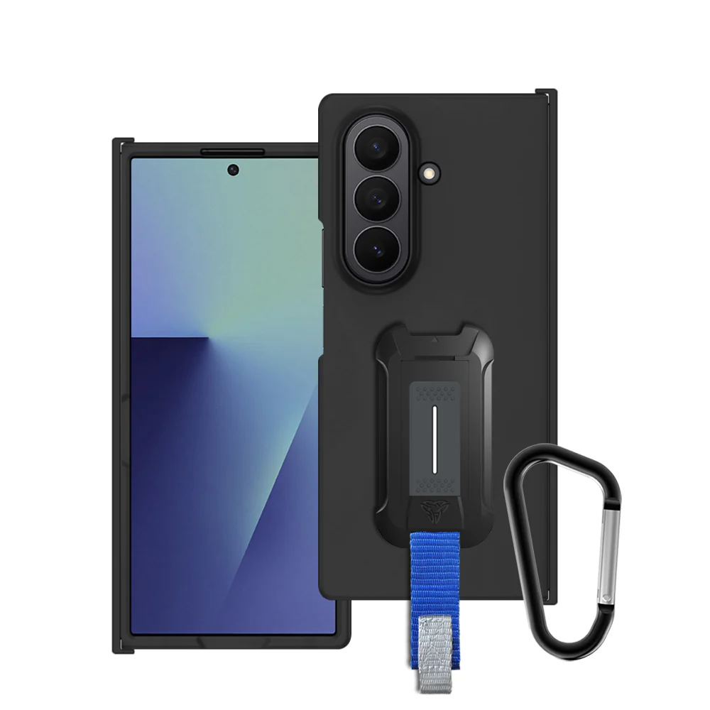 FDX-SS25-ZFOLD7 | Samsung Galaxy Z Fold7 SM-F966 Case | Hard PC Shockproof Case w/ KEY Mount & Carabiner