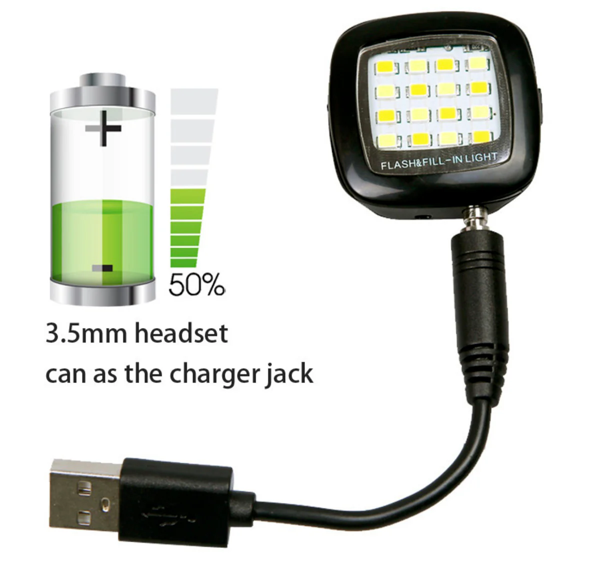 FL01-WT Selfie Enhancing Flash Light For Mobile Phone - Image 3