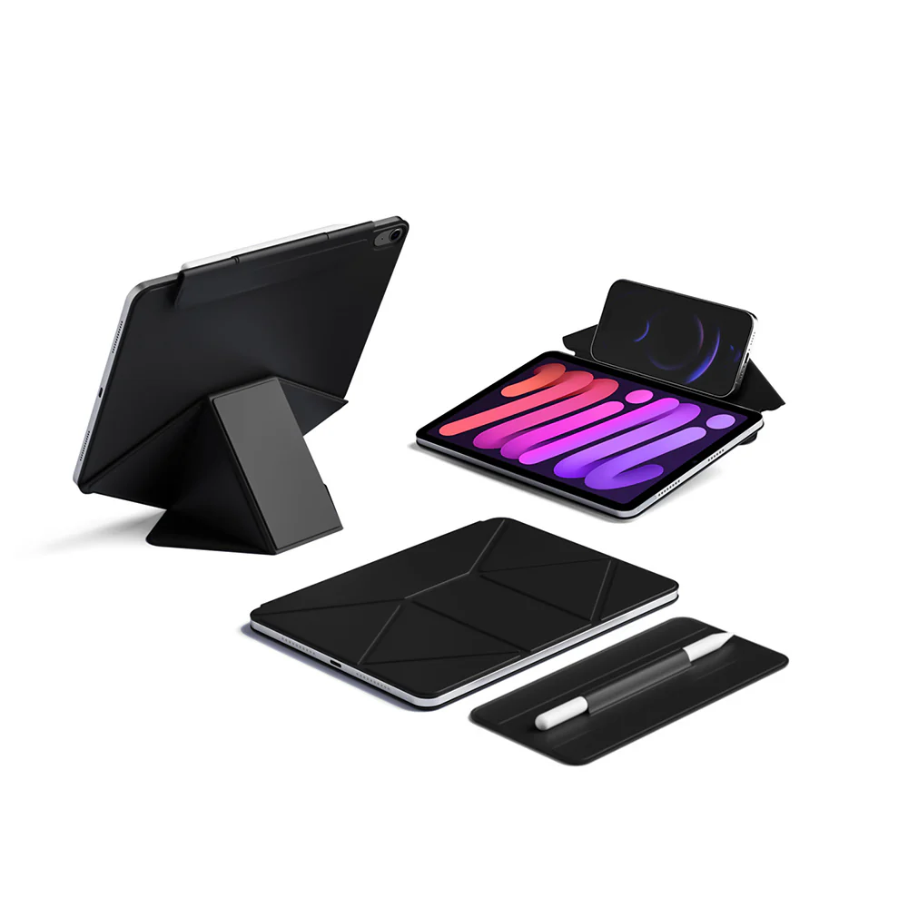FMS-iPad-M6 | iPad mini 6 | Foldable Magnetic Stand Cover with Detachable Pencil Holder