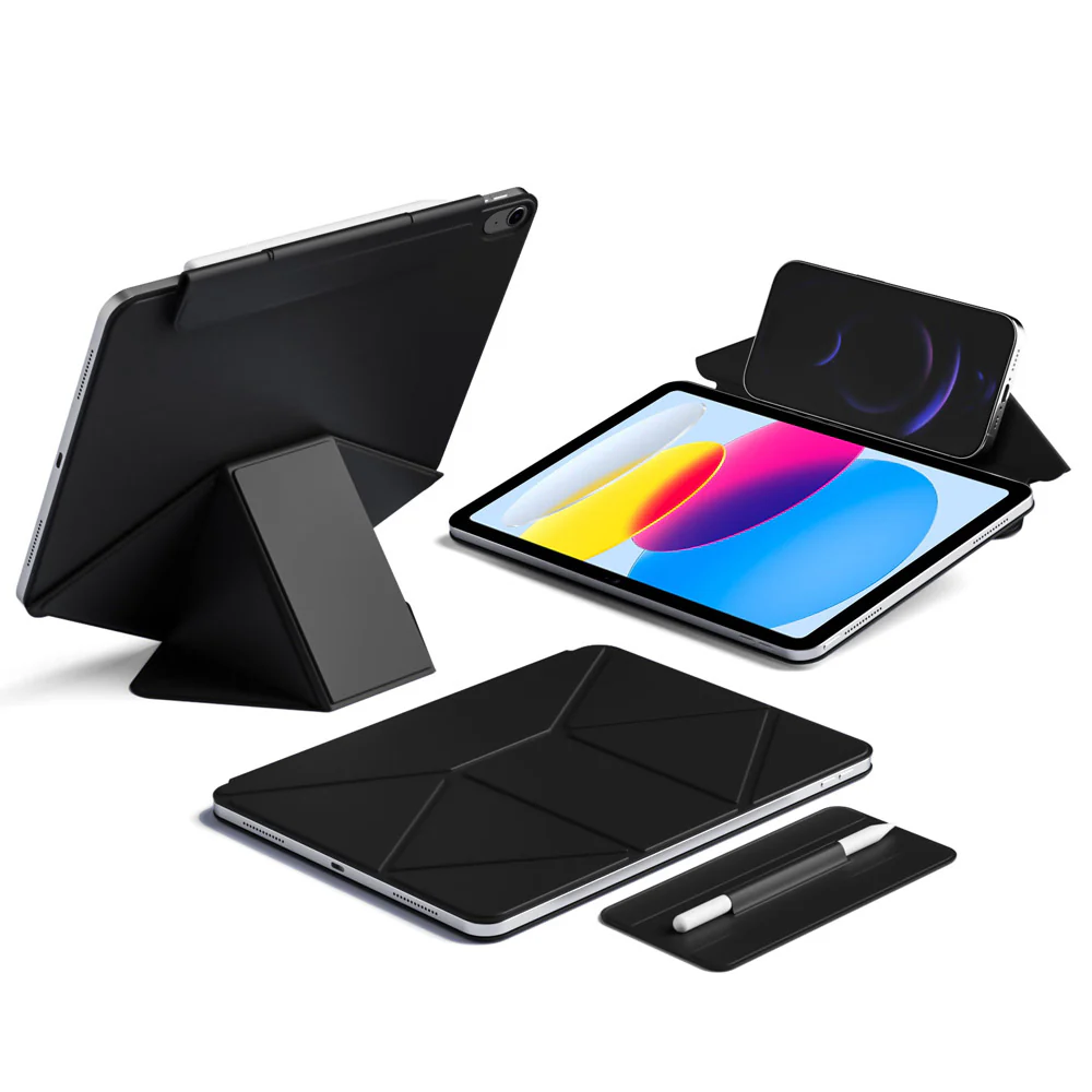 FMS-iPad-N5 | iPad 11-Inch (11th Gen / A16) | Foldable Magnetic Stand Cover with Detachable Pencil Holder
