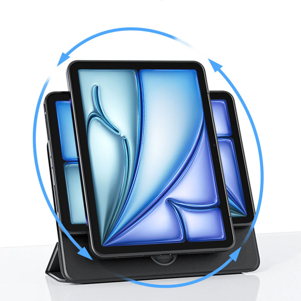 FRC-iPad-A5 | iPad Air 11 (M2) / (M3) / (M4) | Rotatable & Slidable Magnetic Cover with Multi-Fold Stand - Image 4