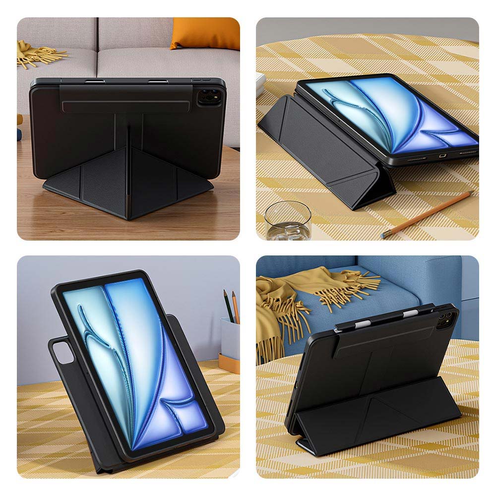 FRC-iPad-A5 | iPad Air 11 (M2) / (M3) / (M4) | Rotatable & Slidable Magnetic Cover with Multi-Fold Stand - Image 9