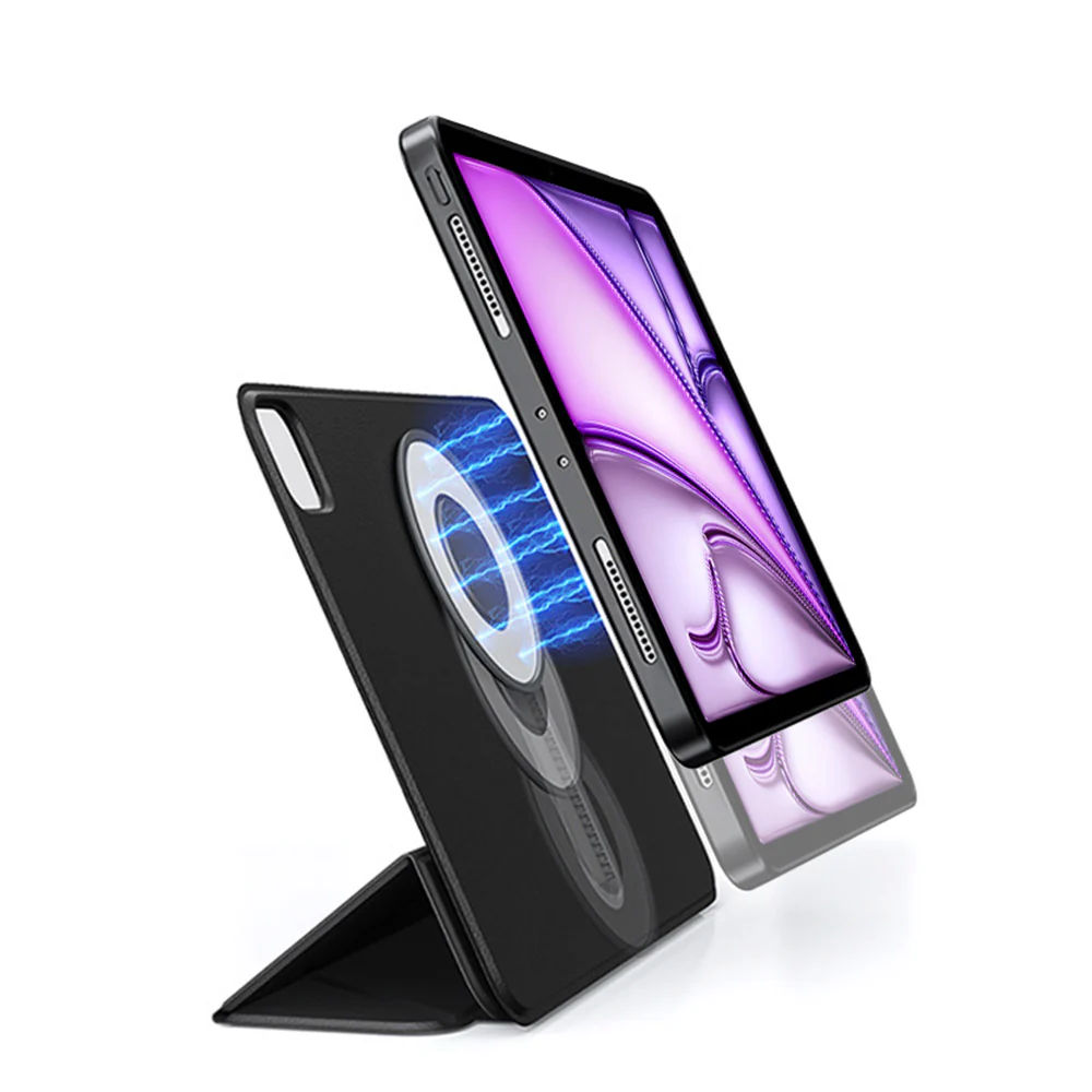 FRC-iPad-A6 | iPad Air 13 (M2) / (M3) / (M4) | Rotatable & Slidable Magnetic Cover with Multi-Fold Stand - Image 2