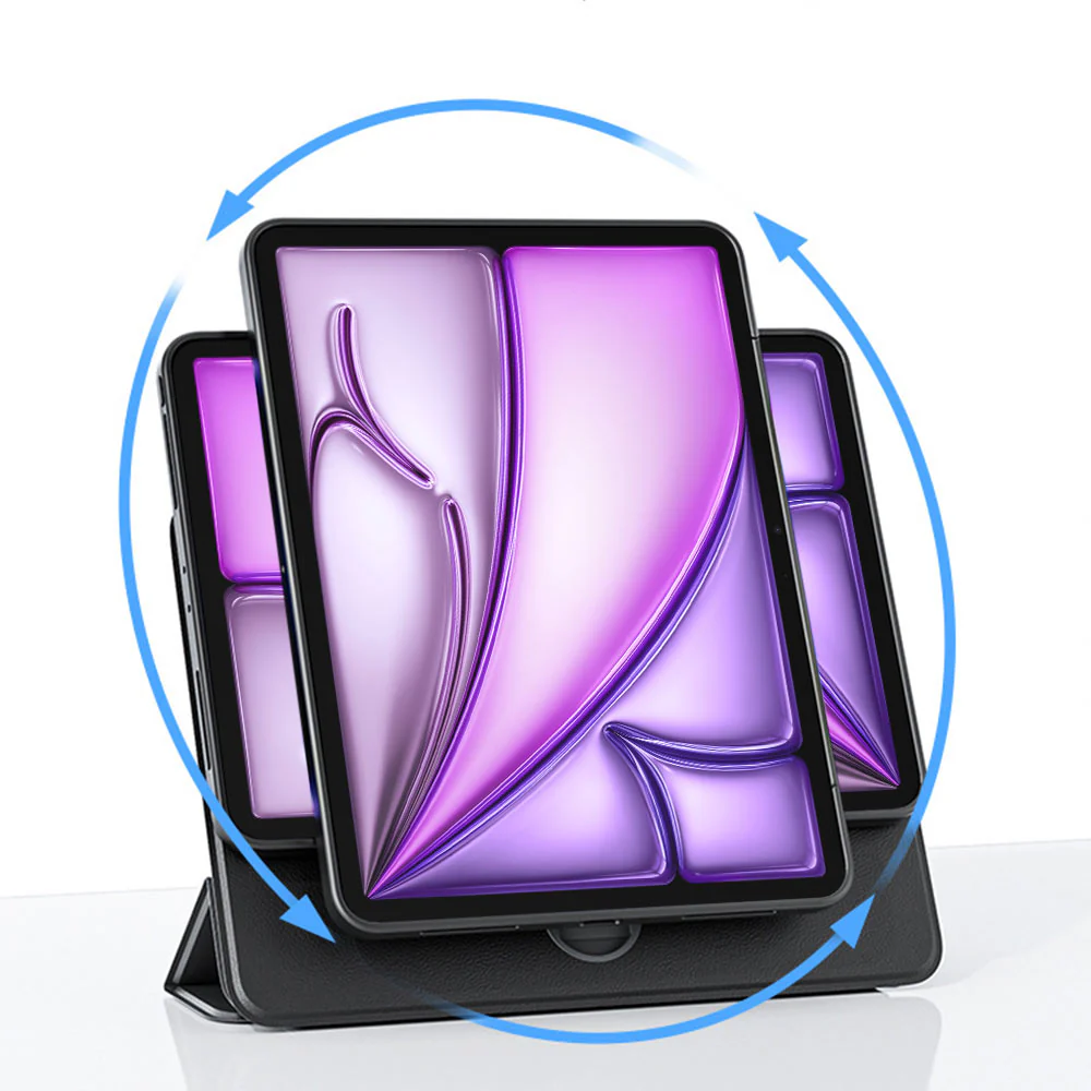 FRC-iPad-A6 | iPad Air 13 (M2) / (M3) / (M4) | Rotatable & Slidable Magnetic Cover with Multi-Fold Stand - Image 4