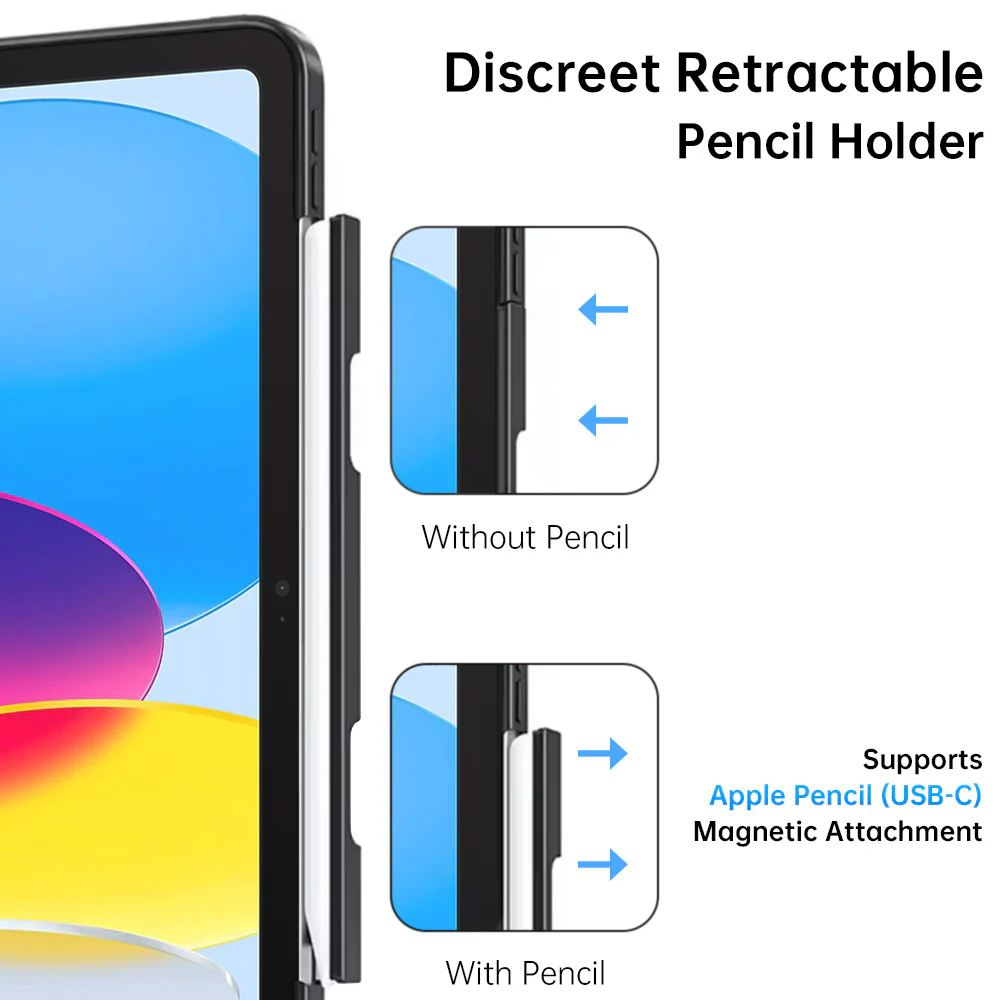 FRC-iPad-N5 | iPad 11-Inch (11th Gen / A16) | Rotatable & Slidable Magnetic Cover with Multi-Fold Stand - Image 5