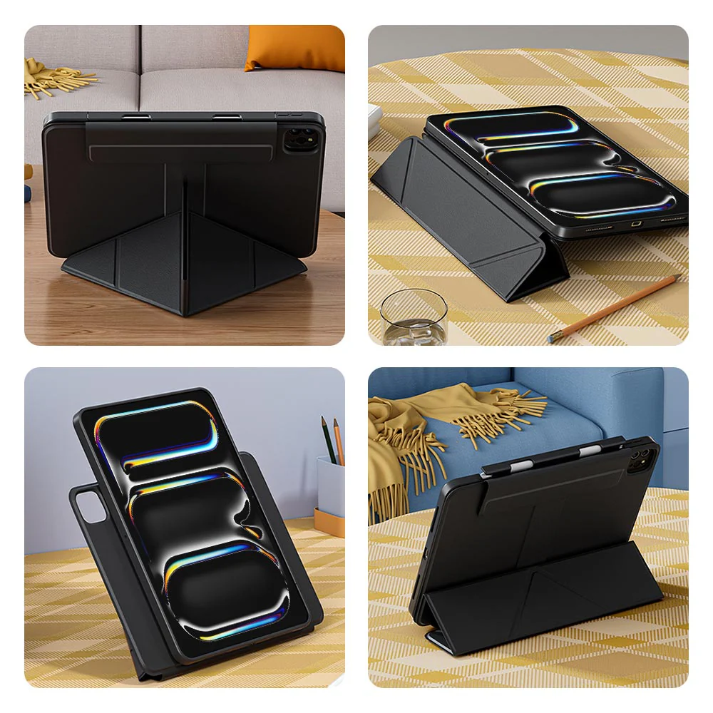 FRC-iPad-PR11 | iPad Pro 11 (M4) / (M5) | Rotatable & Slidable Magnetic Cover with Multi-Fold Stand - Image 9