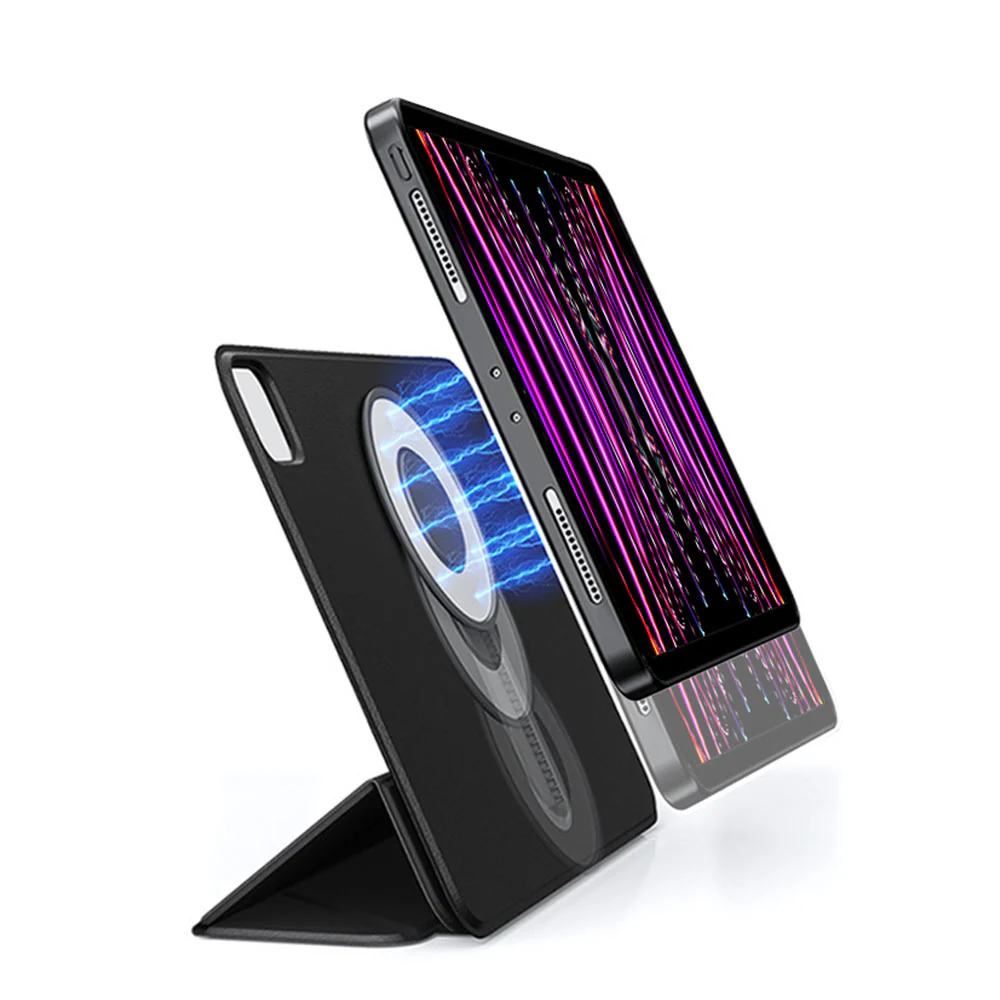 FRC-iPad-PR6 | iPad Pro 11 ( 1st / 2nd / 3rd / 4th Gen. ) 2018 / 2020 / 2021 / 2022 | Rotatable & Slidable Magnetic Cover with Multi-Fold Stand - Image 2