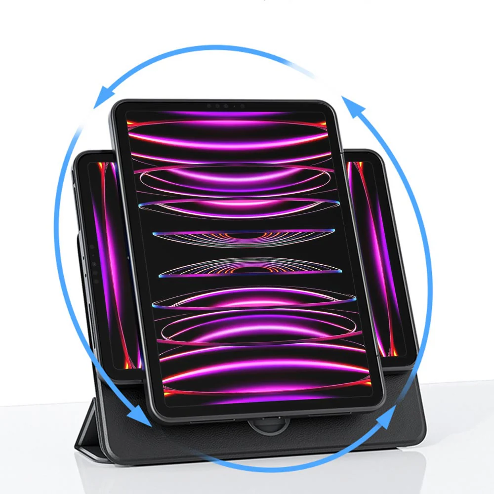 FRC-iPad-PR6 | iPad Pro 11 ( 1st / 2nd / 3rd / 4th Gen. ) 2018 / 2020 / 2021 / 2022 | Rotatable & Slidable Magnetic Cover with Multi-Fold Stand - Image 4