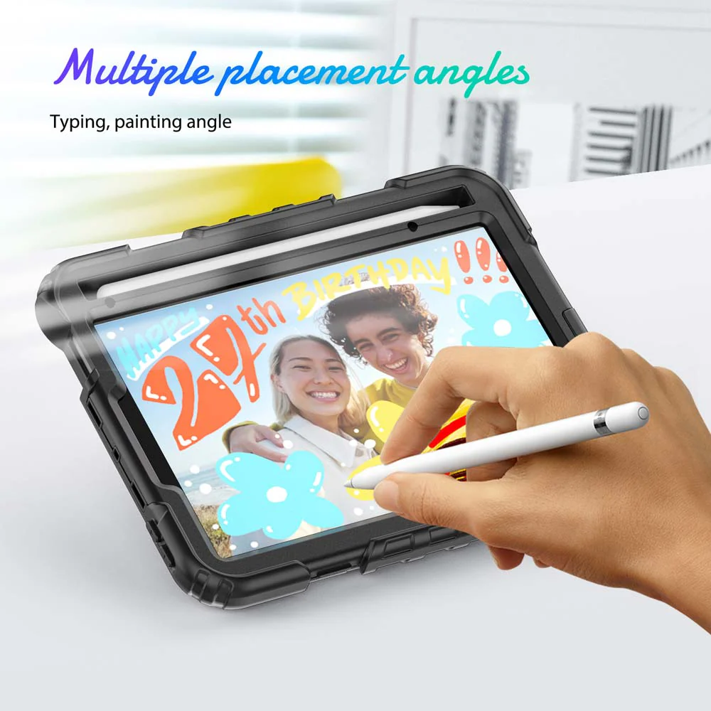 GEN-iPad-M6 | iPad mini (A17 Pro) | Rainproof military grade rugged case with hand strap and kick-stand - Image 10