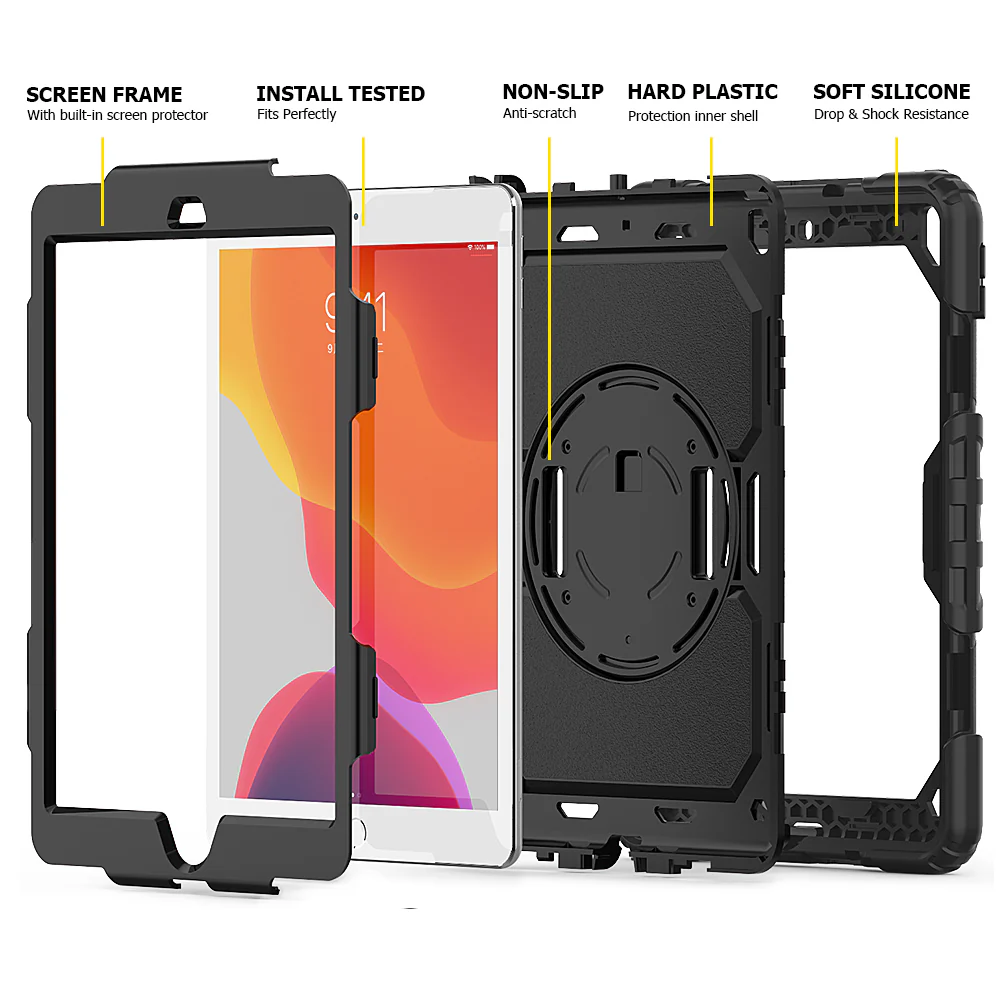 GEN-iPad-M6 | iPad mini (A17 Pro) | Rainproof military grade rugged case with hand strap and kick-stand - Image 11
