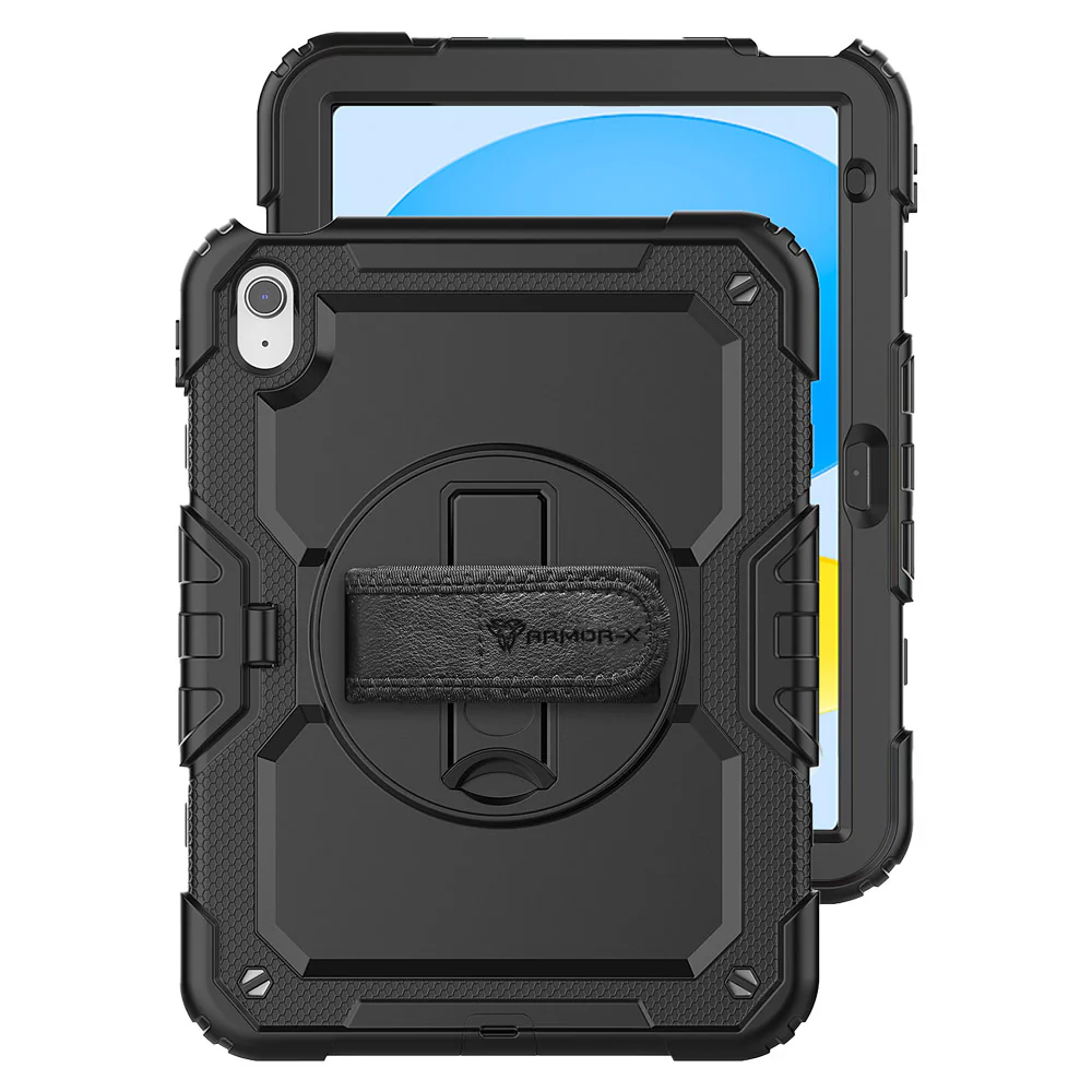 GEN-iPad-N5 | iPad 11-Inch (11th Gen / A16) | Rainproof military grade rugged case with hand strap and kick-stand - Image 9