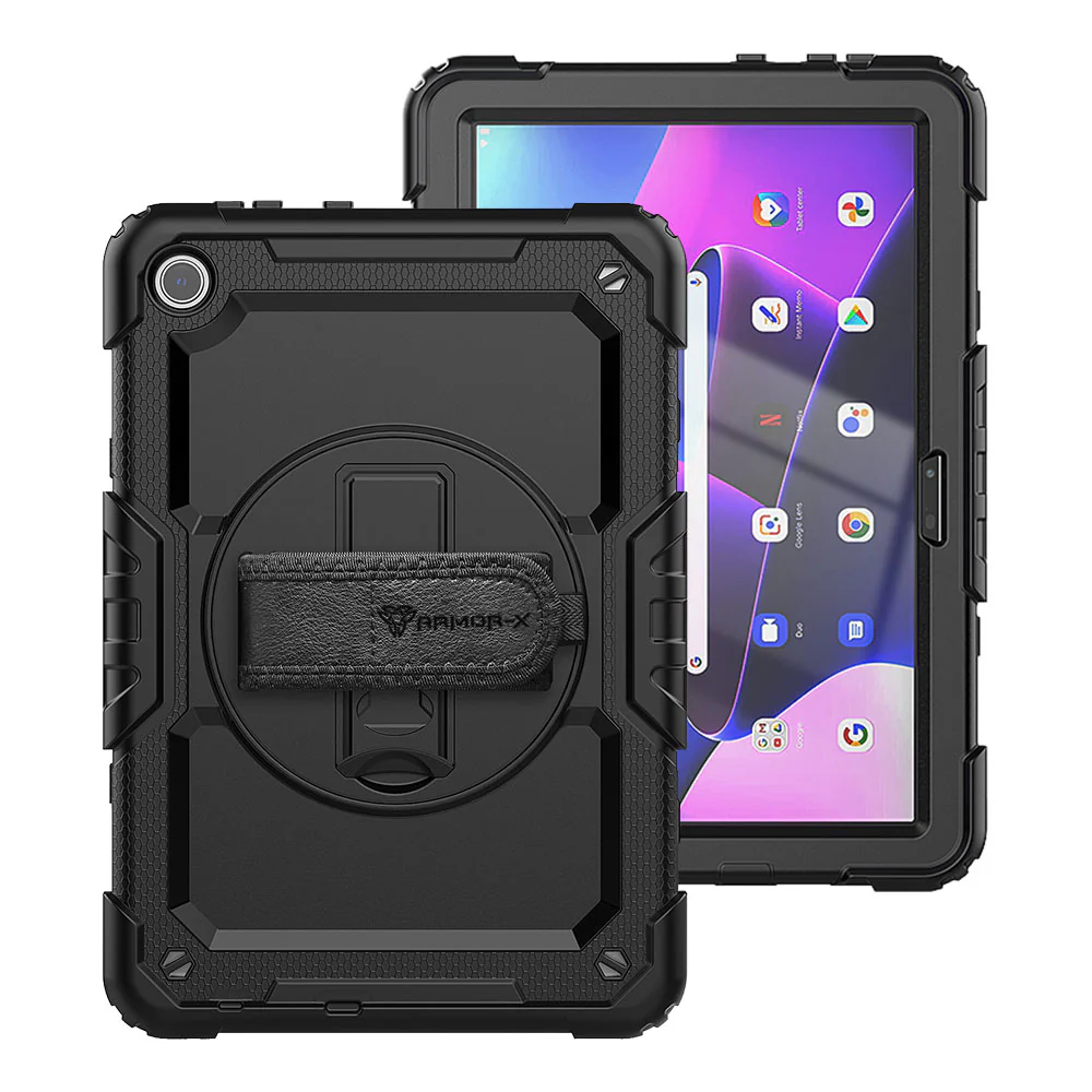 GEN-LN-M10-V3 | Lenovo Tab M10 ( Gen3 ) TB328 | Rainproof military grade rugged case with hand strap and kick-stand