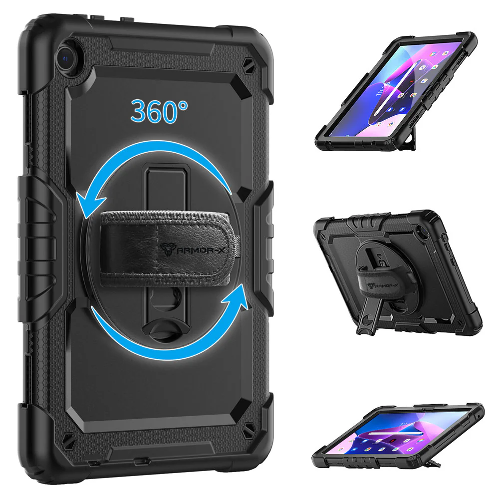 GEN-LN-M10-V3 | Lenovo Tab M10 ( Gen3 ) TB328 | Rainproof military grade rugged case with hand strap and kick-stand - Image 10