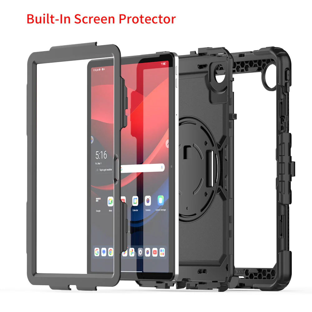 GEN-LN-M11 | Lenovo Tab M11 / K11 TB330 | Rainproof military grade rugged case with hand strap and kick-stand - Image 9