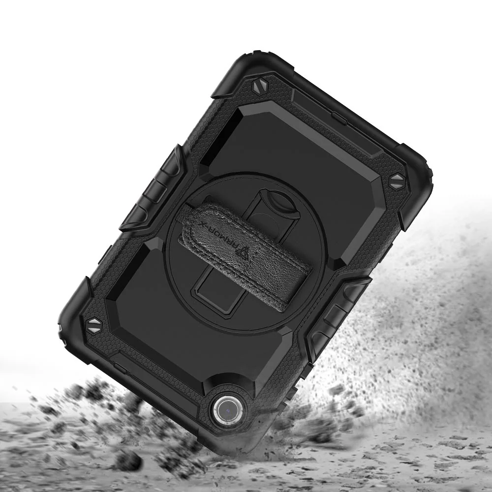 GEN-LN-M8G4 | Lenovo Tab M8 (4th Gen) 2024 TB301 / TB300 | Rainproof military grade rugged case with hand strap and kick-stand - Image 9