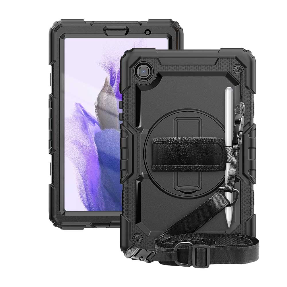 GEN-SS-T225 | Samsung Galaxy Tab A7 Lite SM-T225 / SM-T220 / SM-T225N / SM-T227U | Rainproof military grade rugged case with hand strap and kick-stand - Image 10