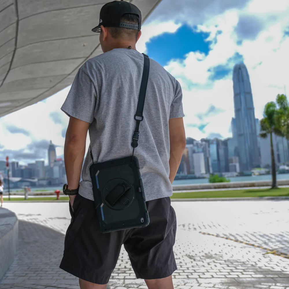 GEN-SS-T307 | Samsung Galaxy Tab A 8.4 (2020) SM-T307 | Rainproof military grade rugged case with hand strap and kick-stand - Image 5