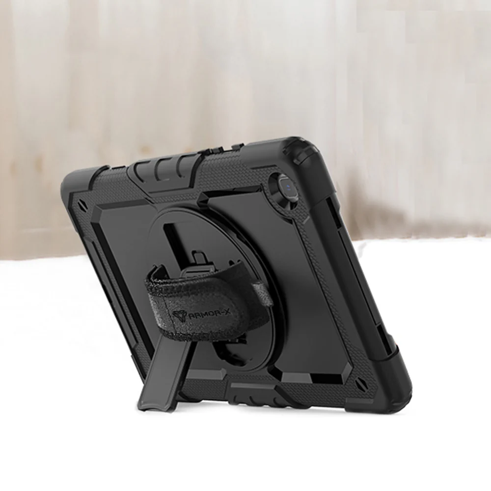 GEN-SS-T500 | Samsung Galaxy Tab A7 10.4 SM-T500 / T505 / T507 | Rainproof military grade rugged case with hand strap and kick-stand - Image 9