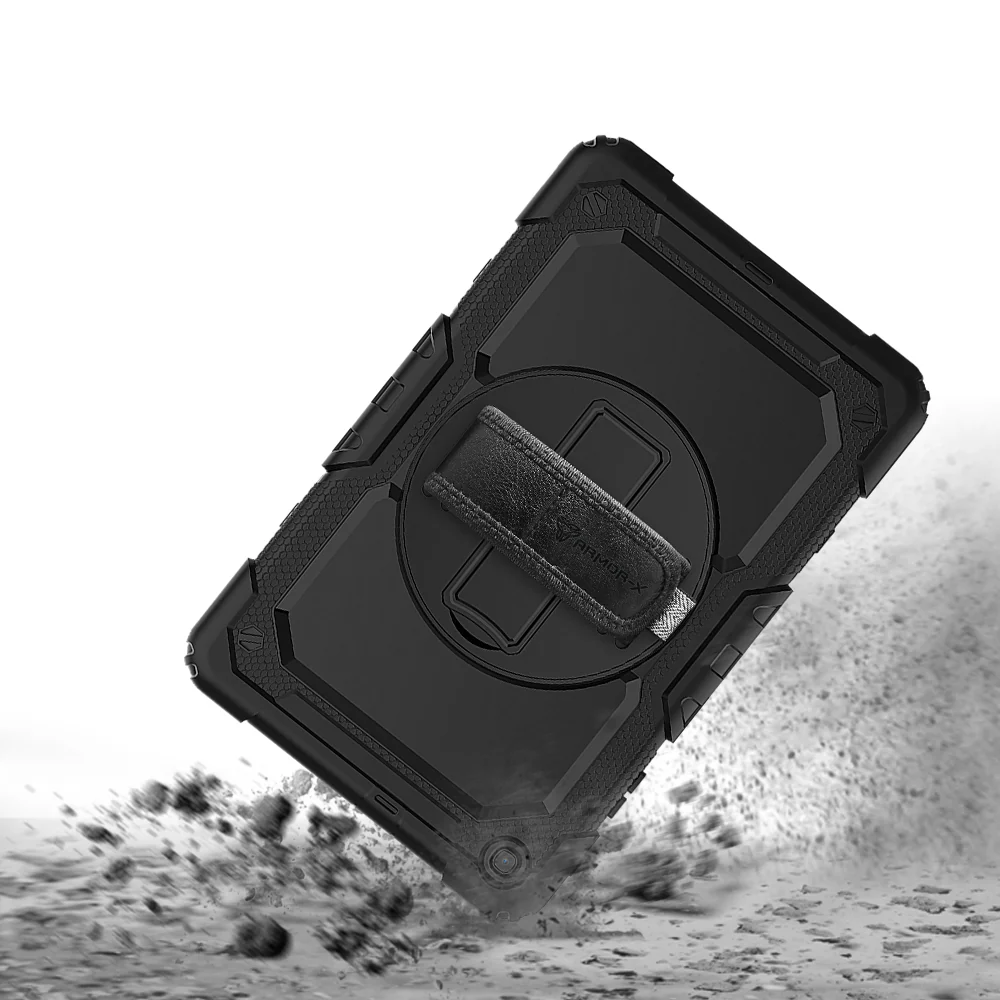 GEN-SS-T515 | Samsung Galaxy Tab A 10.1 (2019) T510 T515 | Rainproof military grade rugged case with hand strap and kick-stand - Image 8