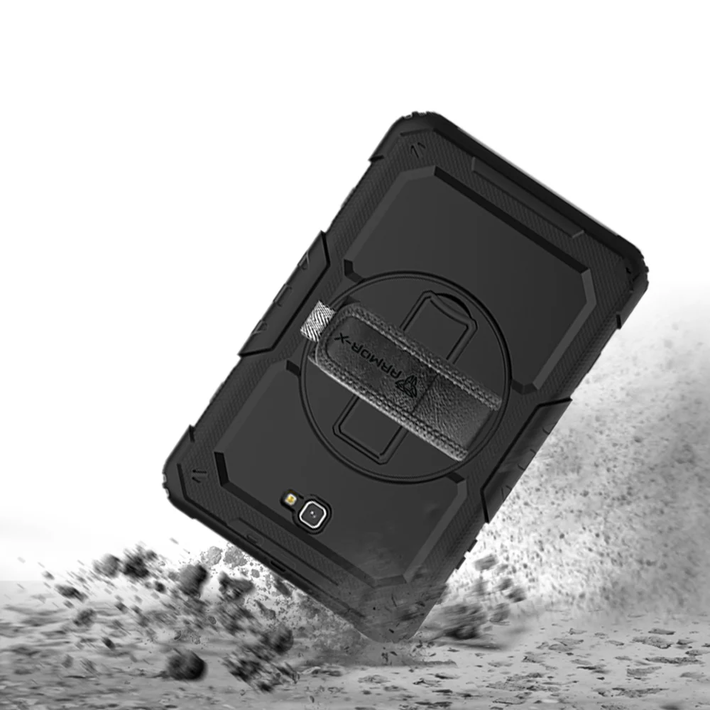 GEN-SS-T580 | Samsung Galaxy Tab A 10.1 (2016) T580 T585 | Rainproof military grade rugged case with hand strap and kick-stand - Image 9