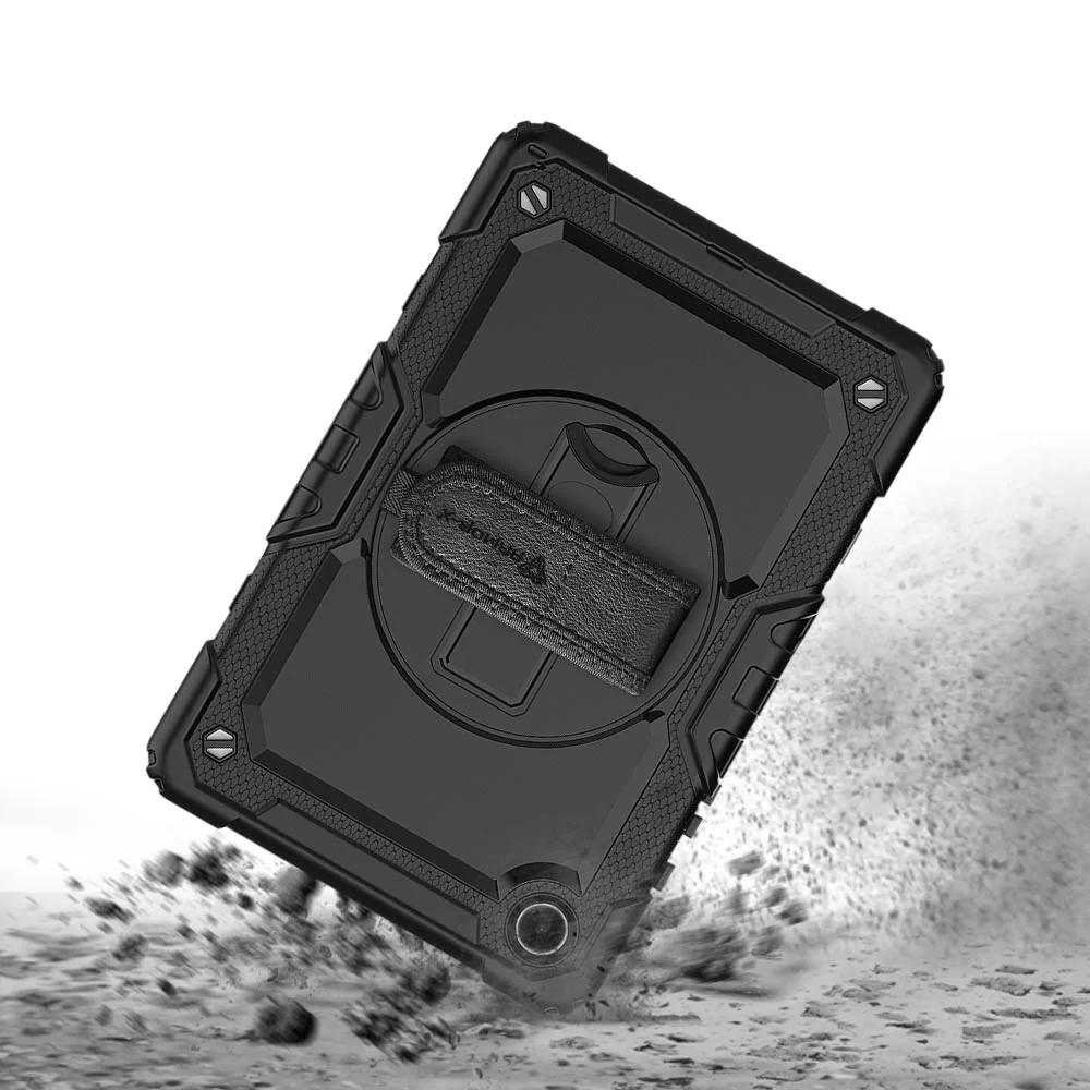 GEN-SS-X110 | Samsung Galaxy Tab A9 ( 8.7" ) SM-X110 / SM-X115 | Rainproof military grade rugged case with hand strap and kick-stand - Image 9