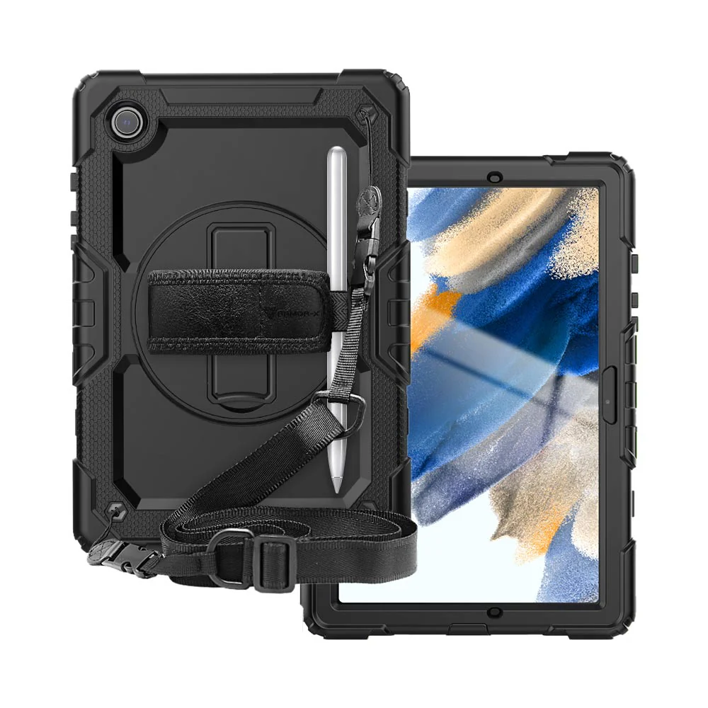 GEN-SS-X205 | Samsung Galaxy Tab A8 SM-X200 / X205 | Rainproof military grade rugged case with hand strap and kick-stand - Image 10