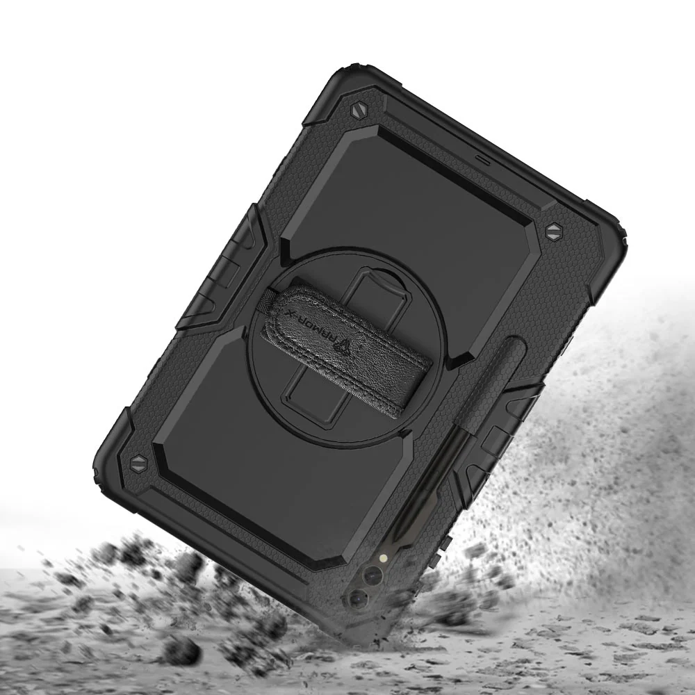GEN-SS-X610 | Samsung Galaxy Tab S9 FE+ S9 FE Plus SM-X610 X616 X618 | Rainproof military grade rugged case with hand strap and kick-stand - Image 8