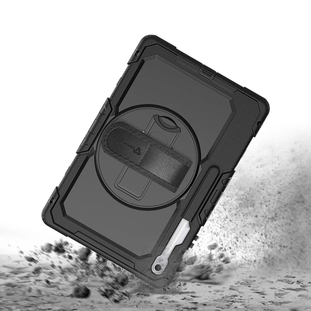 GEN-SS-X620 | Samsung Galaxy Tab S10 FE+ S10 FE Plus SM-X620 X626 X628 | Rainproof military grade rugged case with hand strap and kick-stand - Image 8