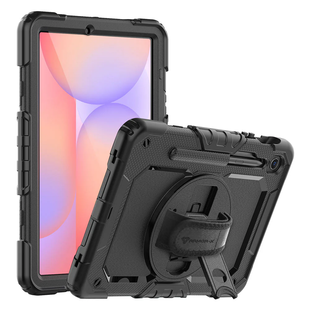 GEN-SS-X710 | Samsung Galaxy Tab S10 FE SM-X520 X526 X528 / S10 Lite SM-X400 X406 | Rainproof military grade rugged case with hand strap and kick-stand - Image 2