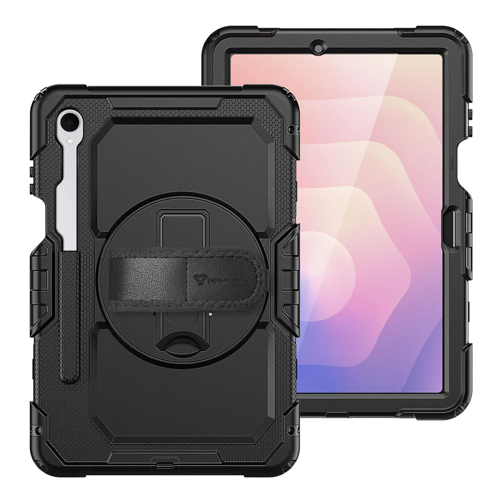 GEN-SS-X730 | Samsung Galaxy Tab S11 SM-X730 / X736 / X738 | Rainproof military grade rugged case with hand strap and kick-stand - Image 11