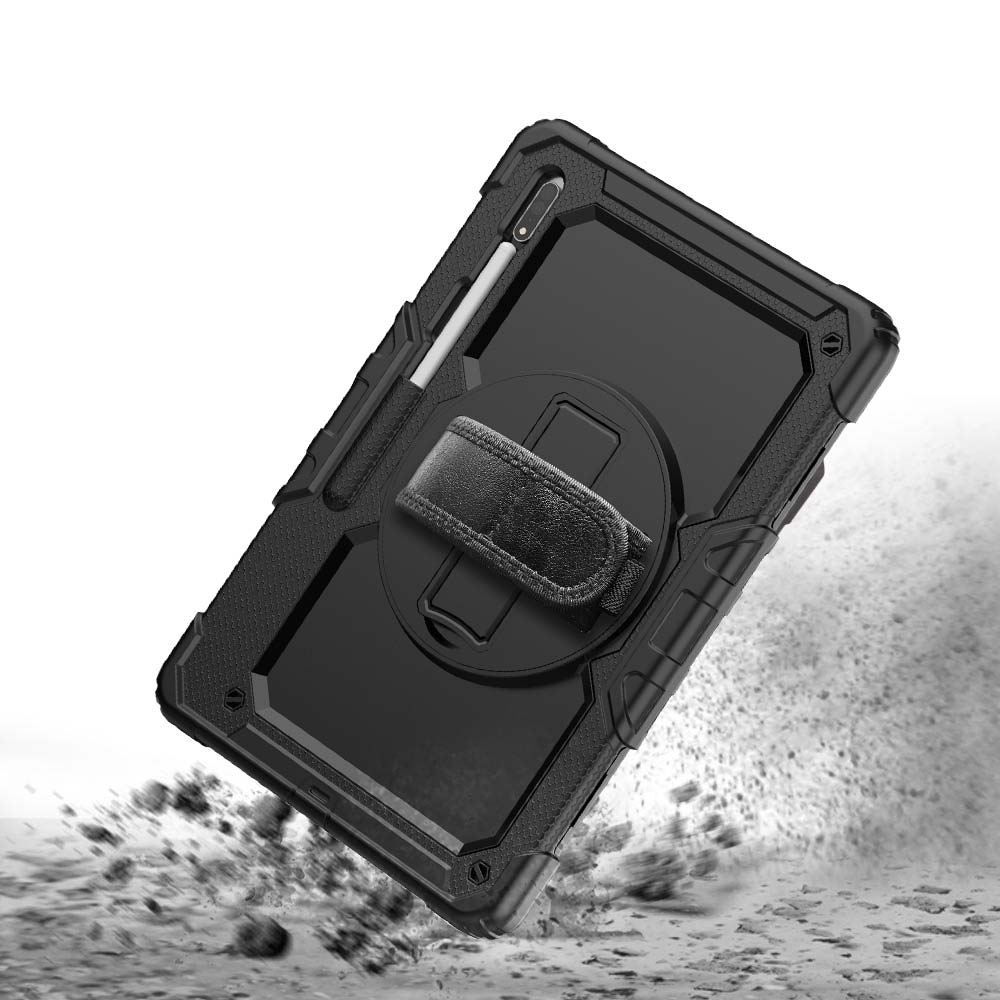 GEN-SS-X900 | Samsung Galaxy Tab S8 Ultra SM-X900 / X906 | Rainproof military grade rugged case with hand strap and kick-stand - Image 9