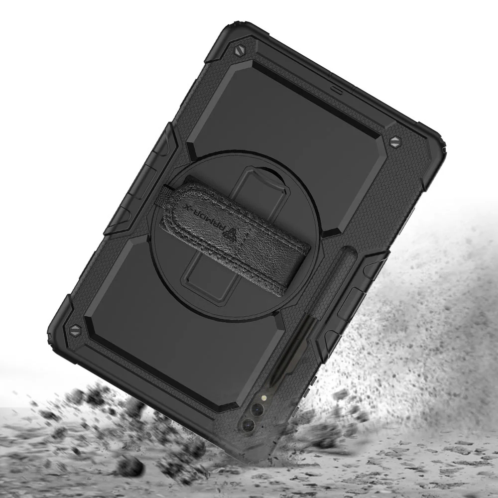 GEN-SS-X910 | Samsung Galaxy Tab S10 Ultra SM-X920 / X926B | Rainproof military grade rugged case with hand strap and kick-stand - Image 8