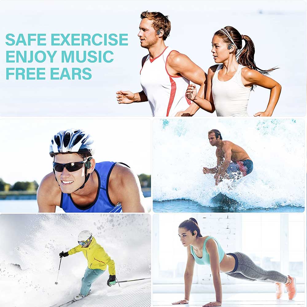 GO-X8 | IP68 Waterproof Wireless Bone Conduction MP3 Player Headphones - Image 4