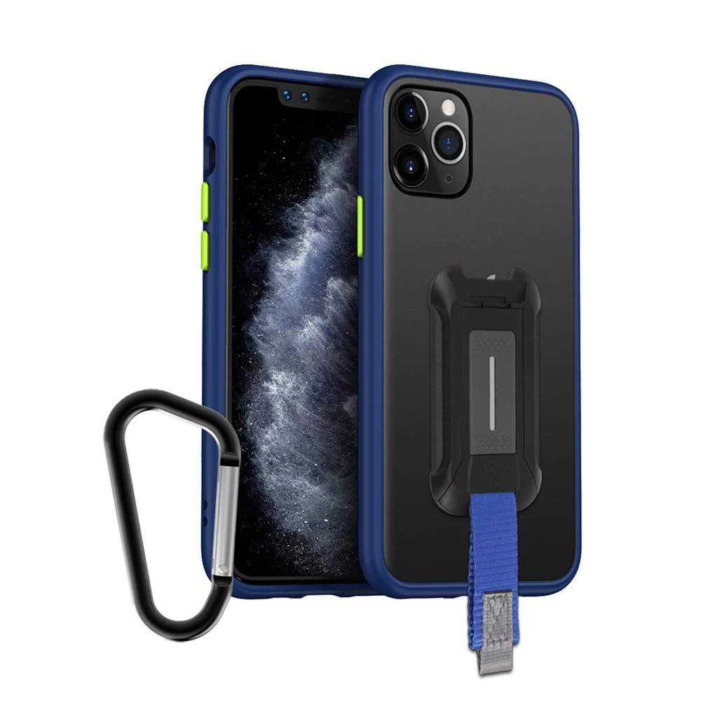 GX-IPH-11PRO-NY | iPhone 11 Pro Case 5.8 | Ultra Slim Hyper Shockproof Case w/ X-Mount & Carabiner -Navy