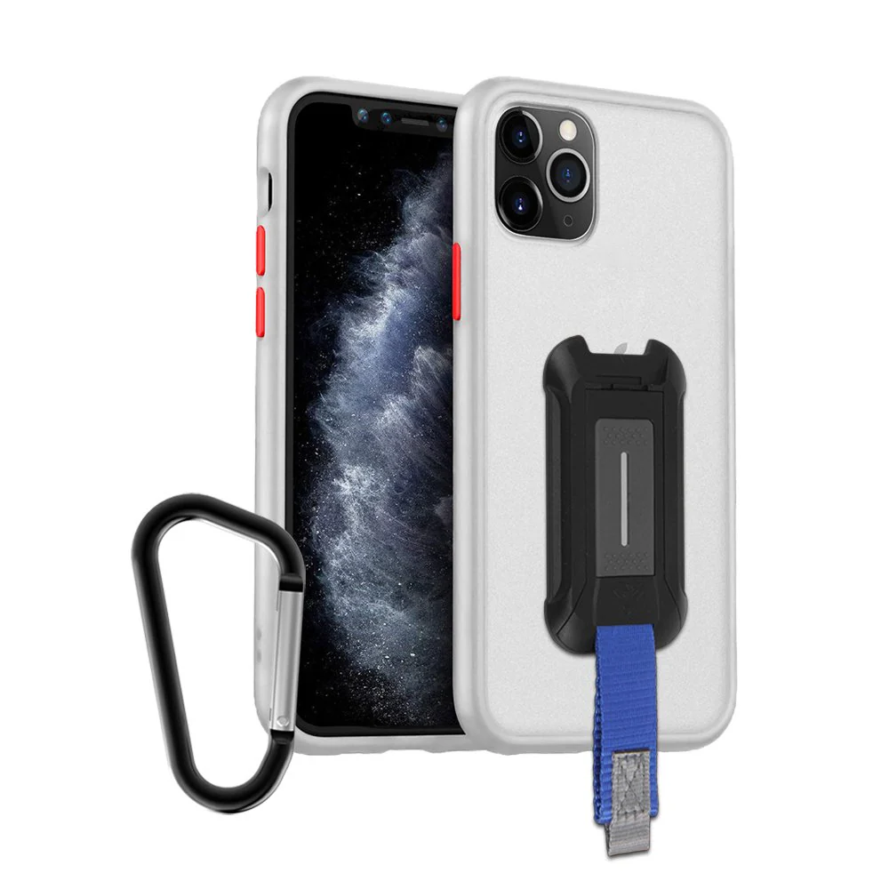 GX-IPH-11PRO-WT | iPhone 11 Pro Case 5.8 | Ultra Slim Hyper Shockproof Case w/ X-Mount & Carabiner -White