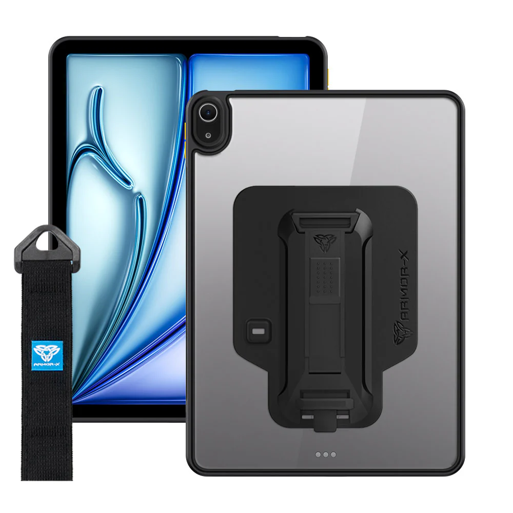 GXS-iPad-A4 | iPad Air 11 (M2) / (M3) / (M4) | Slim Anti-fall Protective Case with hand strap & kick-stand & X-Mount - Image 9
