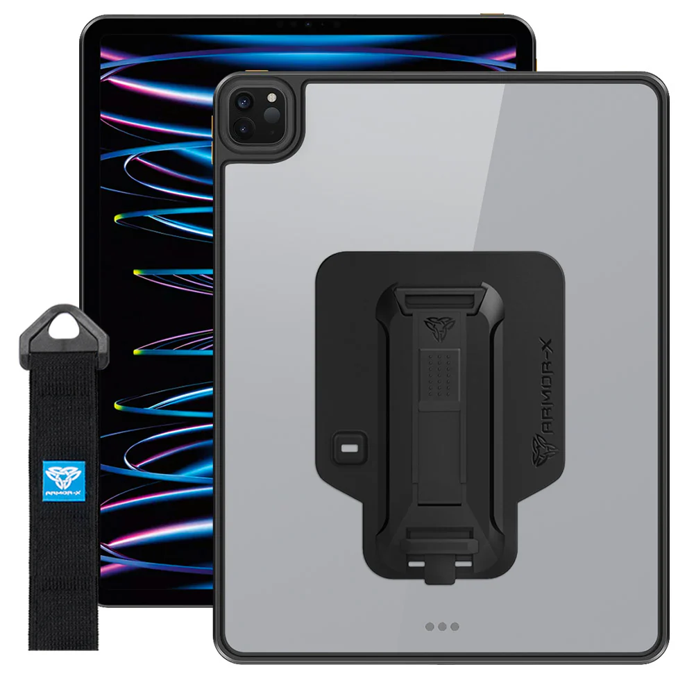 GXS-iPad-PR7 | iPad Pro 12.9 ( 4th / 5th / 6th Gen. ) 2020 / 2021 / 2022 | Slim Anti-fall Protective Case with hand strap & kick-stand & X-Mount - Image 9
