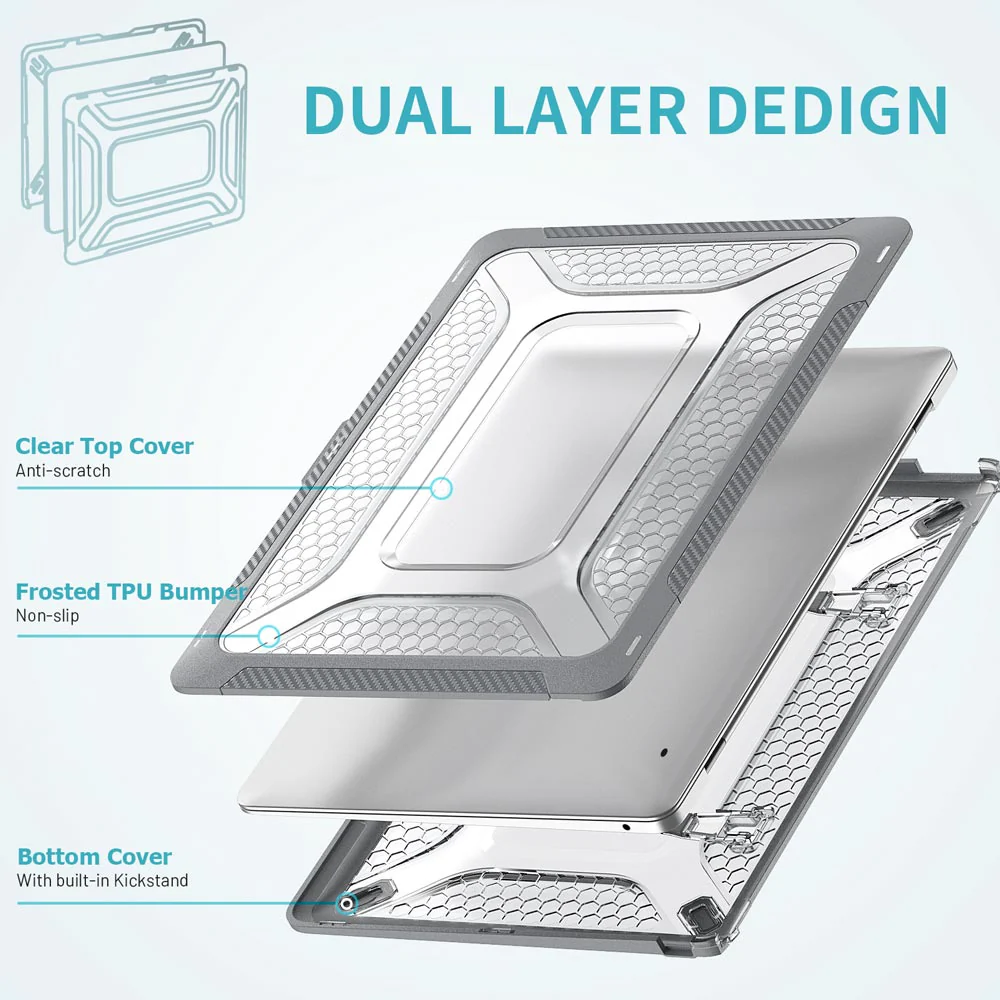 HC-MB-A13V2 | MacBook Air 13" 2018 / 2020 (A1932 / A2179 / M1 A2337) | Heavy Duty Slim Hard Shell Dual Layer Protective Cover - Image 2