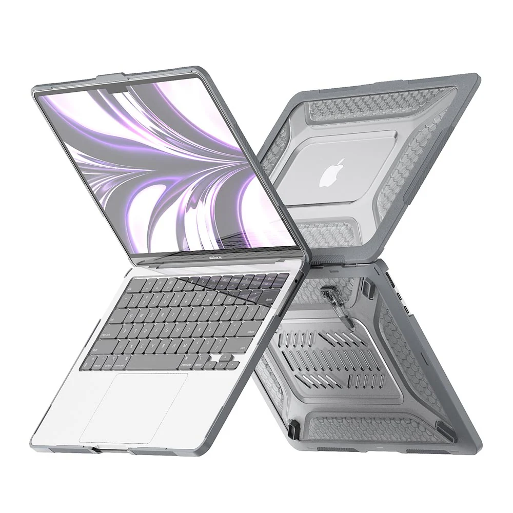 HC-MB-A13V3 | MacBook Air 13.6" 2022 / 2024 / 2025 / 2026 (M2 A2681 / M3 A3113 / M4 A3240 / M5 A3449) | Heavy Duty Slim Hard Shell Dual Layer Protective Cover