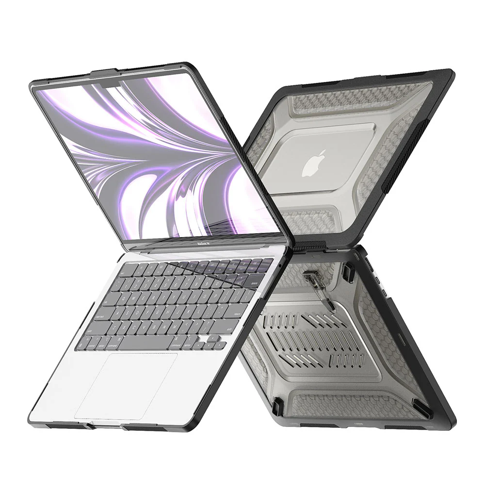 HC-MB-A13V3 | MacBook Air 13.6" 2022 / 2024 / 2025 / 2026 (M2 A2681 / M3 A3113 / M4 A3240 / M5 A3449) | Heavy Duty Slim Hard Shell Dual Layer Protective Cover - Image 11