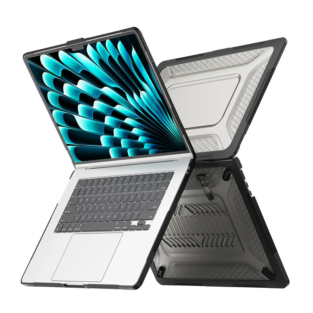 HC-MB-A15 | MacBook Air 15" 2023 / 2024 / 2025 / 2026 (M2 A2941 / M3 A3114 / M4 A3241 / M5 A3448) | Heavy Duty Slim Hard Shell Dual Layer Protective Cover - Image 10