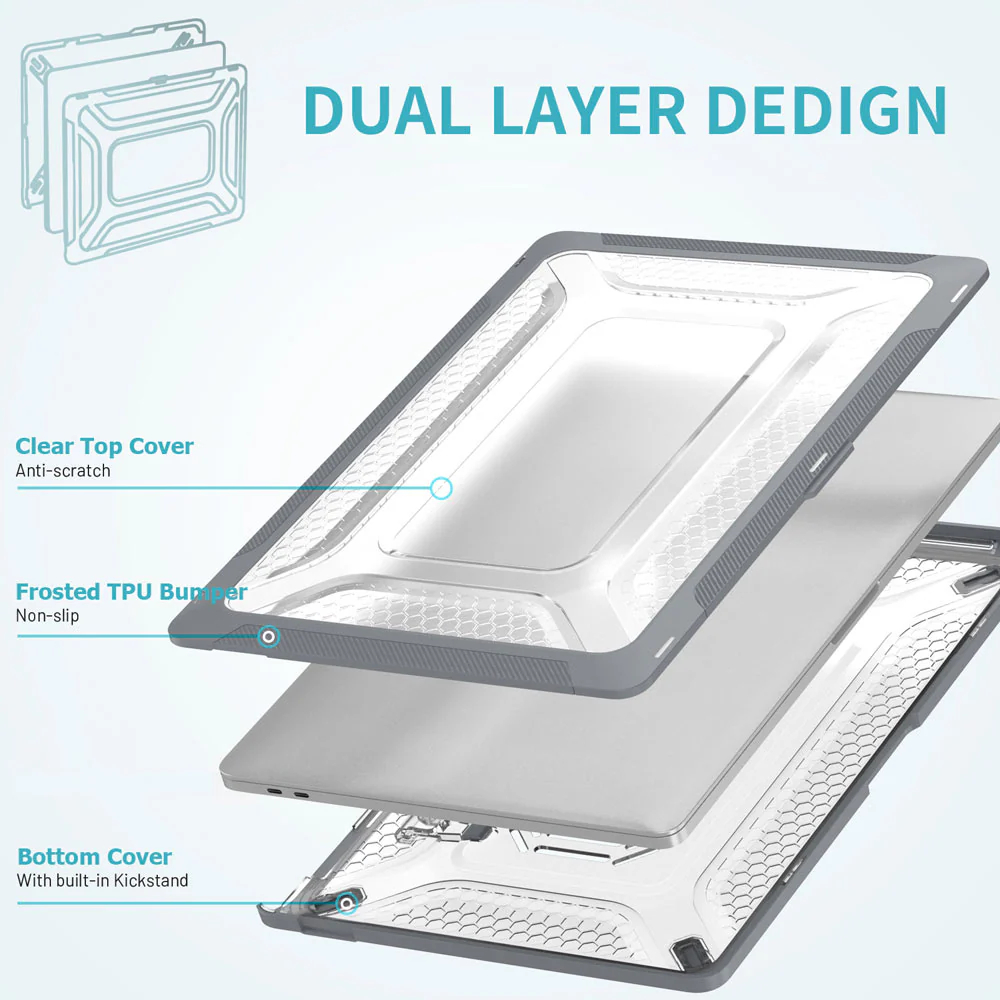 HC-MB-P16 | MacBook Pro 16" 2019 (A2141) | Heavy Duty Slim Hard Shell Dual Layer Protective Cover - Image 2