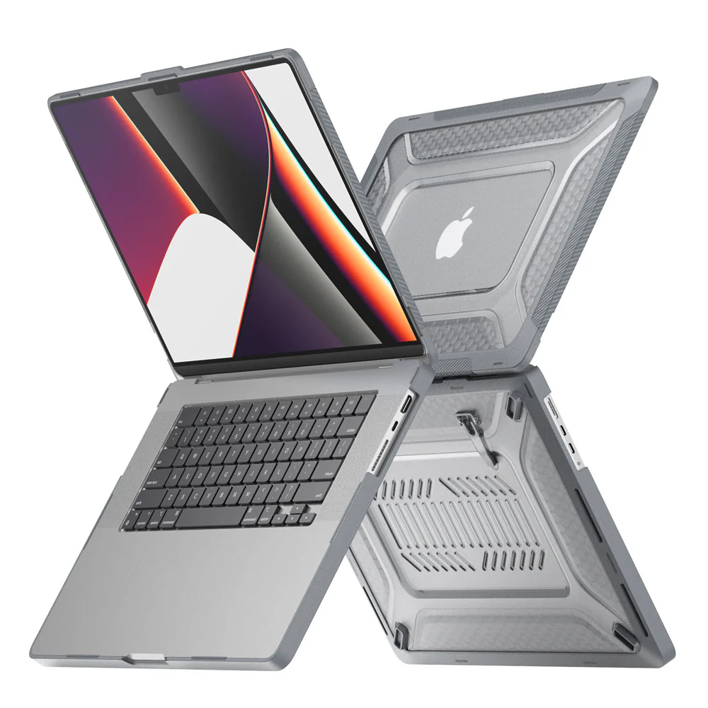 HC-MB-P16V2 | MacBook Pro 16" 2021 / 2023 / 2024 / 2026 (M1 Pro/Max A2485 / M2 A2780 / M3 A2991 / M4 A3186 A3403 / M5 Pro A3428 / M5 Max A3429) | Heavy Duty Slim Hard Shell Dual Layer Protective Cover